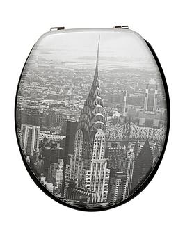 Product photograph of Aqualona New York City Toilet Seat from very.co.uk