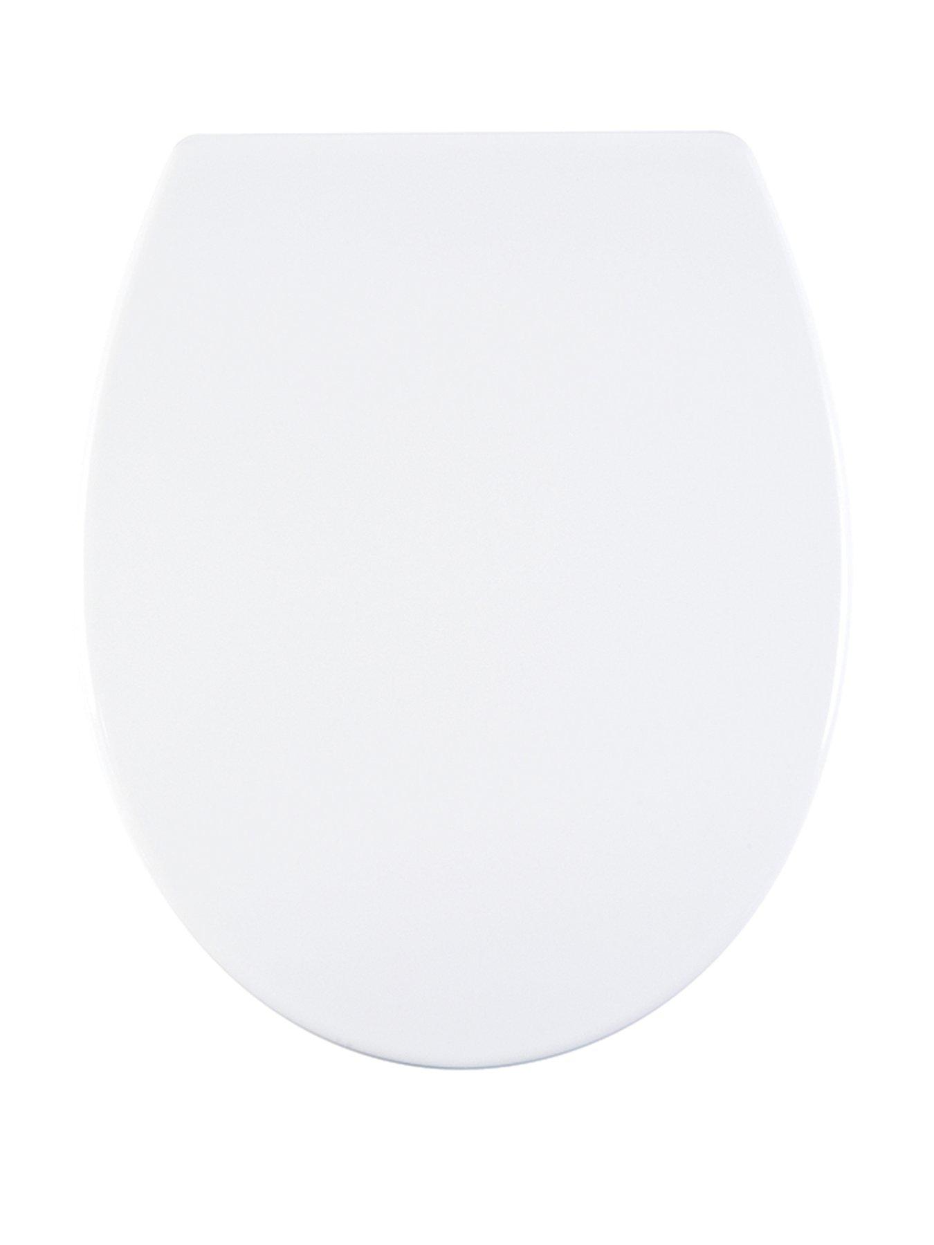 Product photograph of Aqualona Duroplast Soft Close Toilet Seat White from very.co.uk