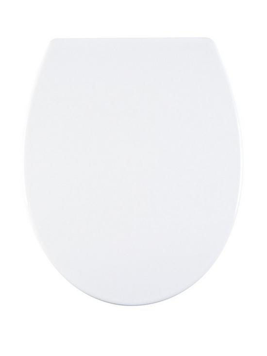 front image of aqualona-duroplast-soft-close-toilet-seat-white
