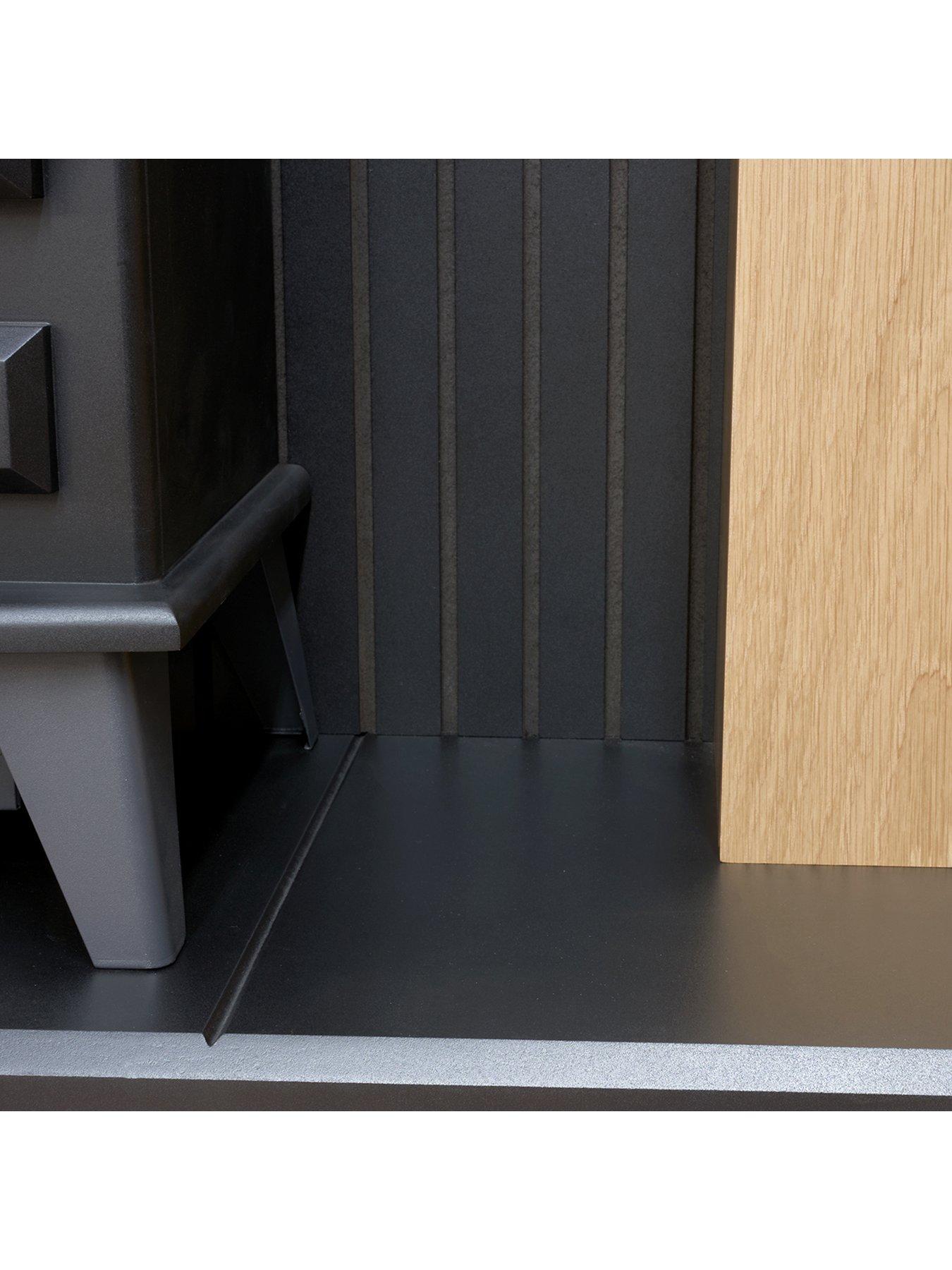 Image 3 of 4 of Adam Fires & Fireplaces Innsbruck Oak Electric Fireplace Suite with Stove