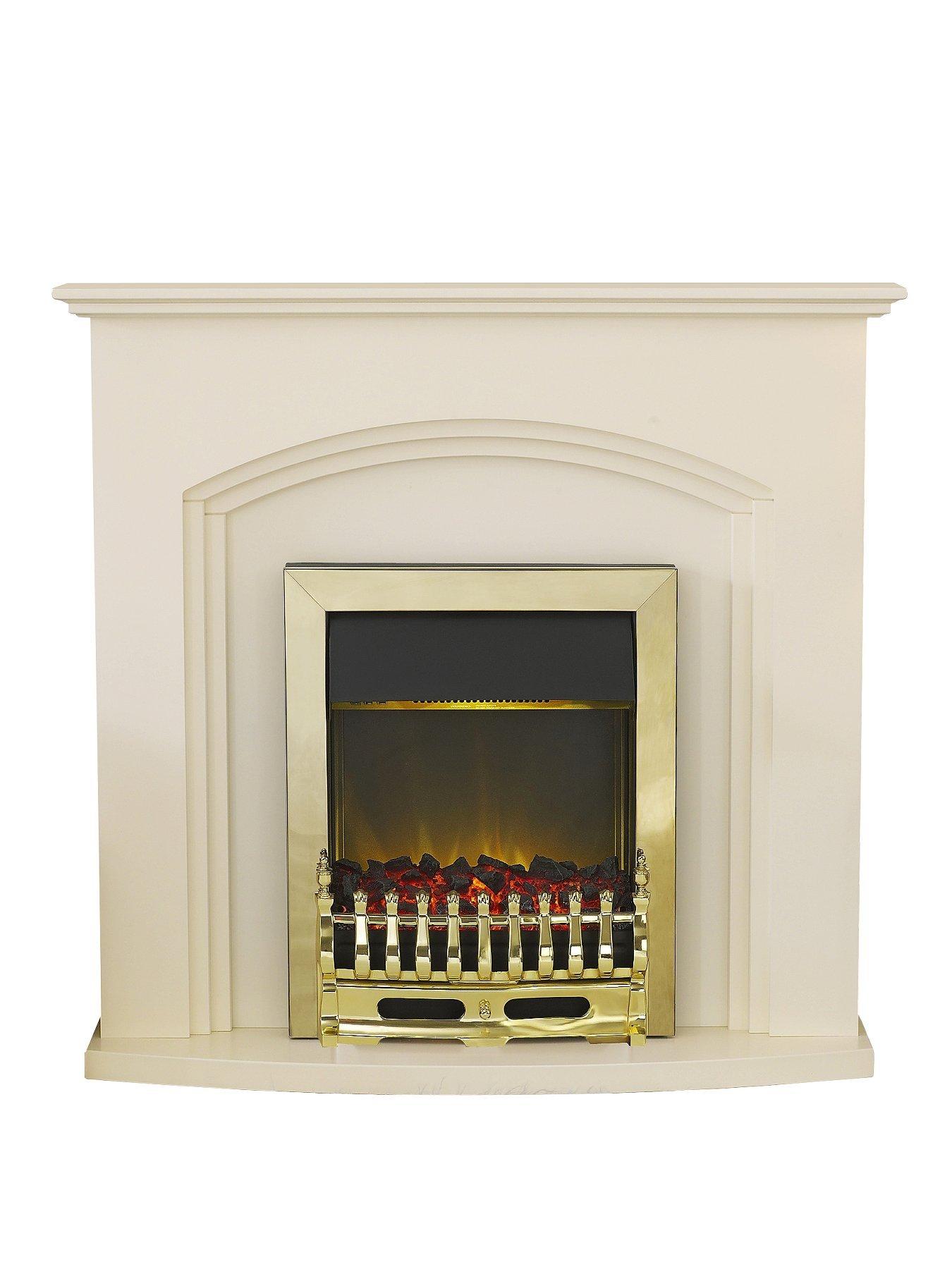 Adam Fires Fireplaces Truro Electric Fireplace Suite With Brass