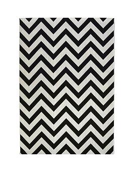 Product photograph of Everyday Chevron Flatweave Indoor Outdoor Rug from very.co.uk