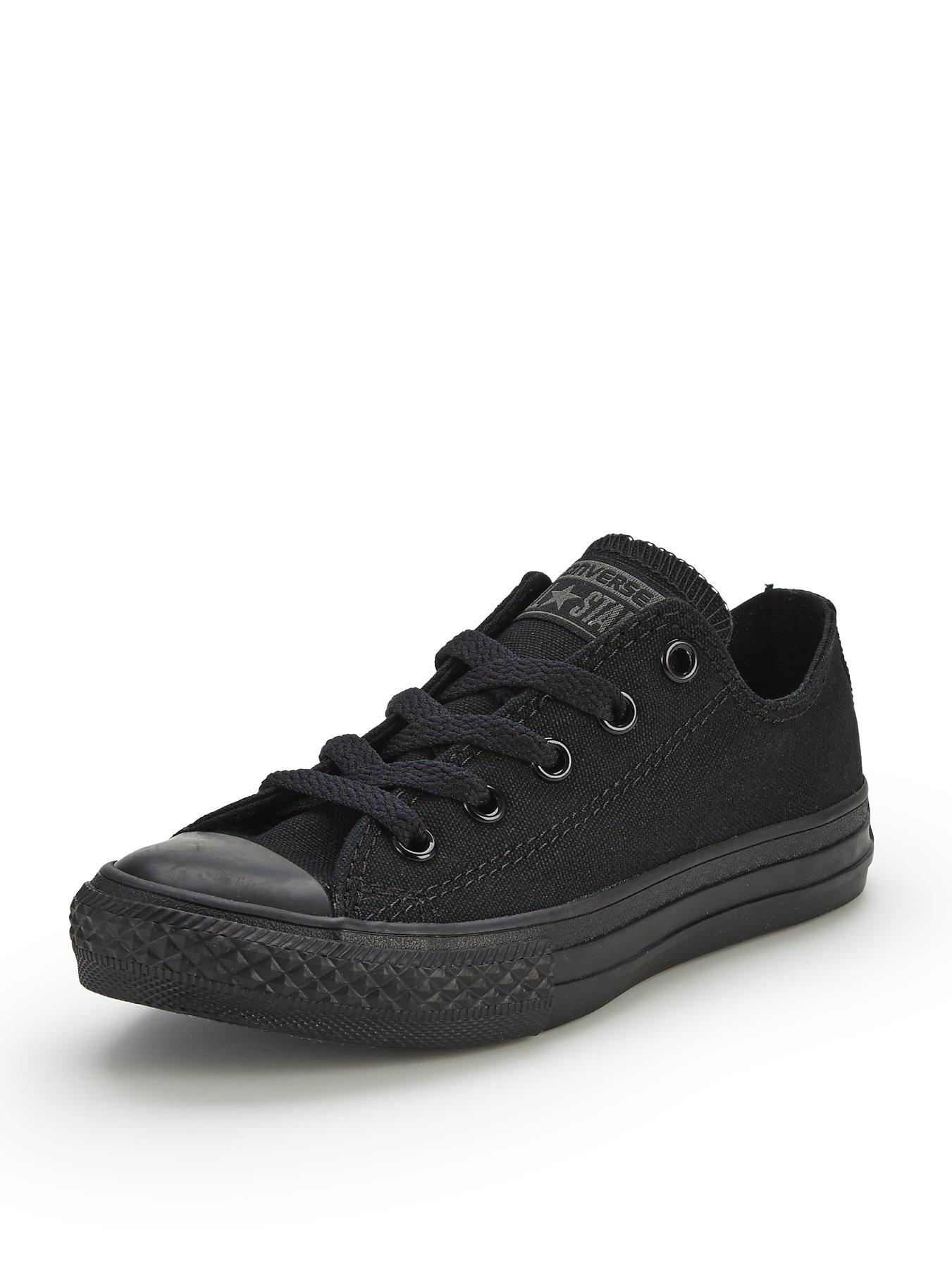 Converse Chuck Taylor All Star Mono Canvas Ox Core Childrens Trainers -  Black | very.co.uk
