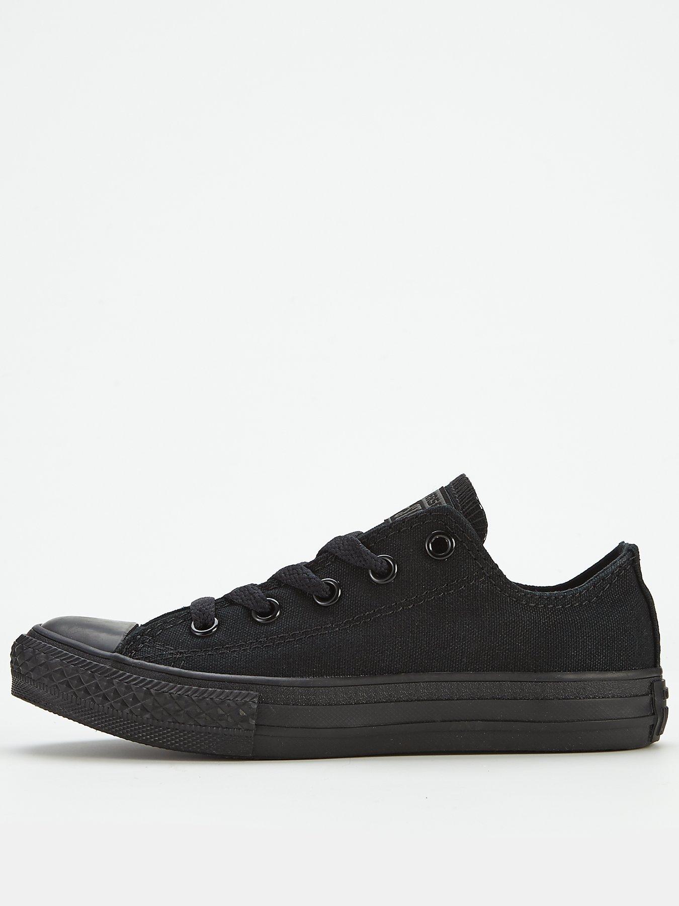 undefined Chuck Taylor All Star Mono Canvas Ox Core Childrens Trainers - Black