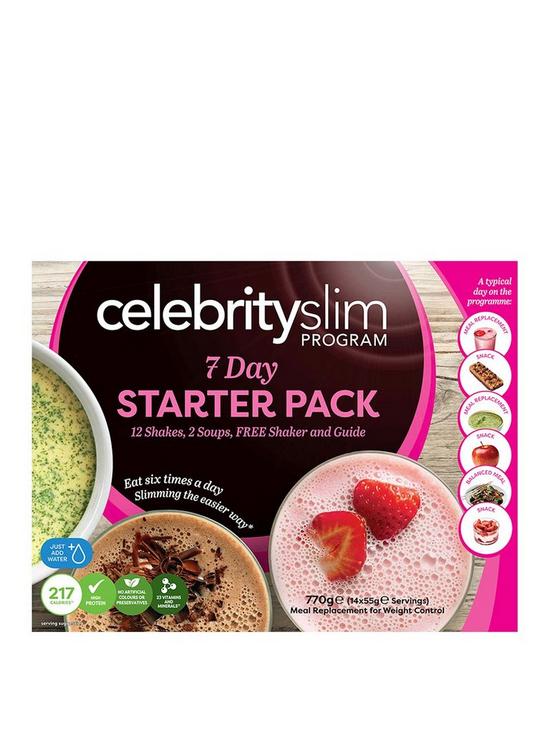 front image of celebrity-slim-7-day-starter-pack-with-free-shaker-770gnbsp