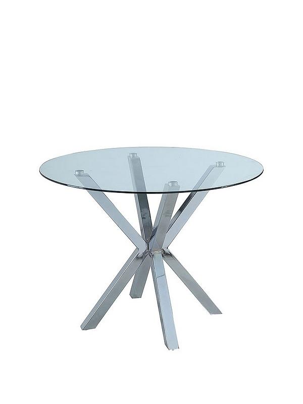 Chopstick 100cm Round Glass Table, Round Glass Dining Table 100cm