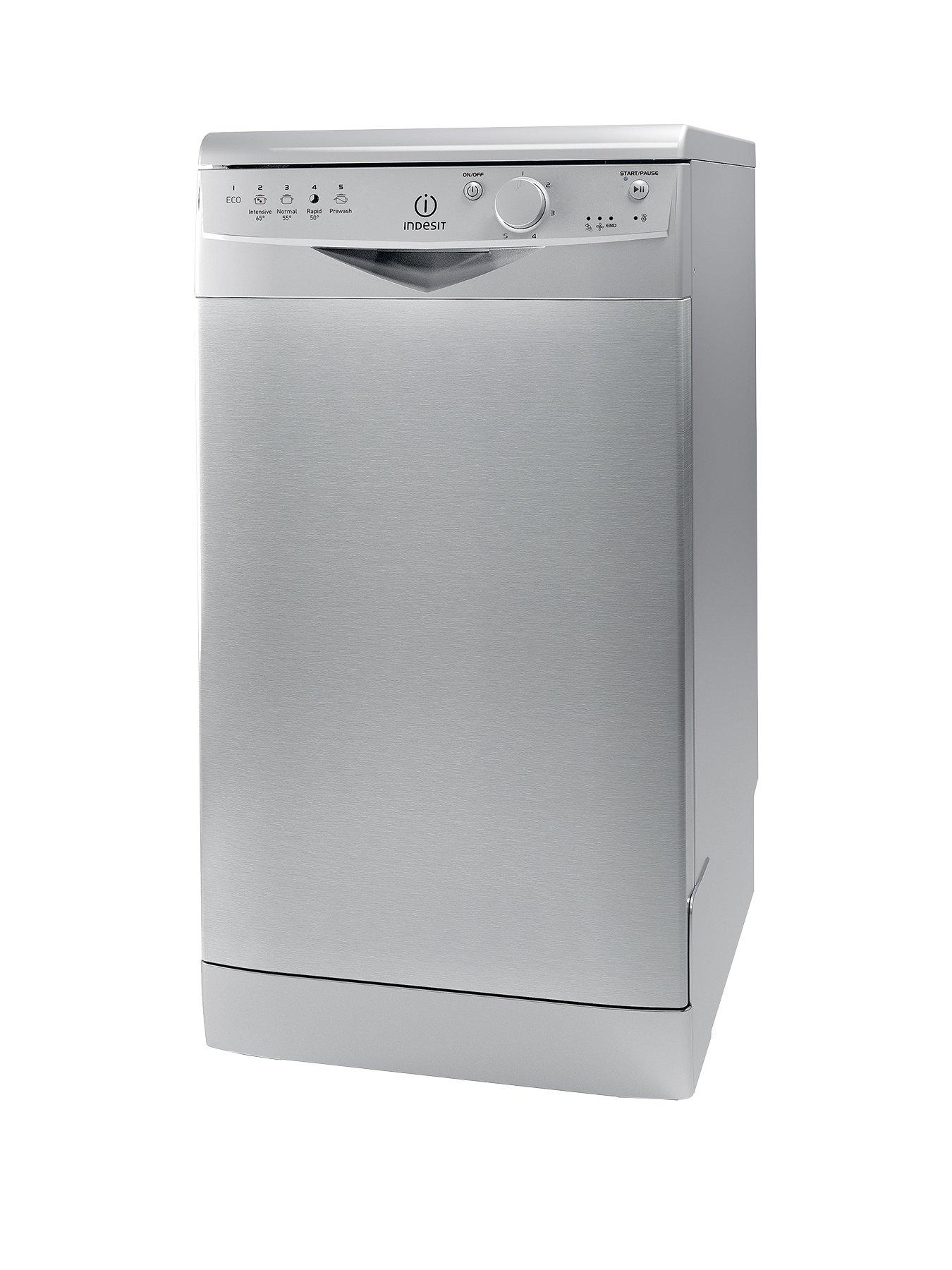 Indesit Ecotime Dsr15Bs 10-Place Slimline Dishwasher - Silver