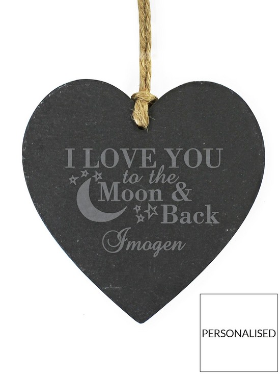 front image of the-personalised-memento-company-personalised-to-the-moon-amp-back-slate-heart
