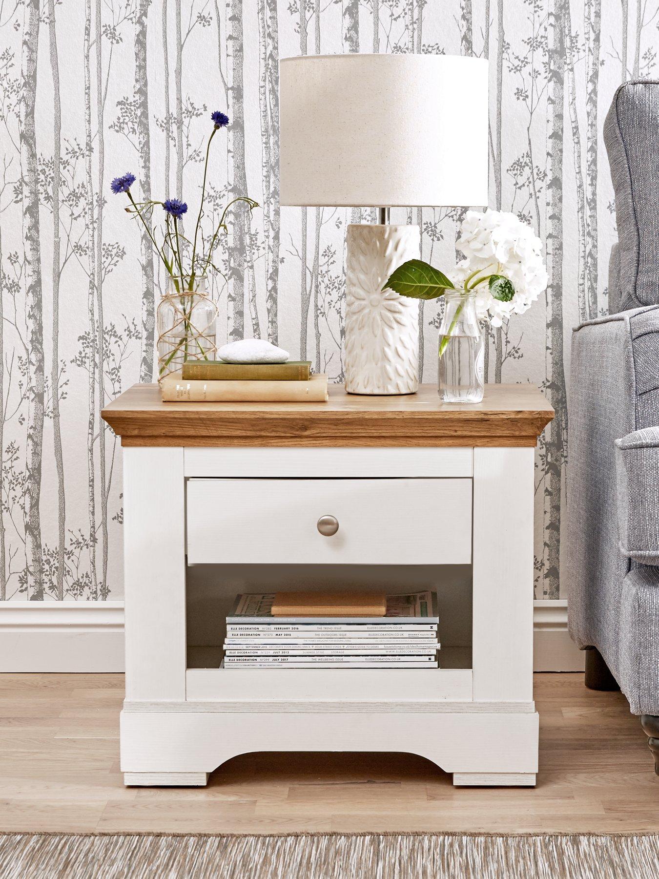 Product photograph of Very Home Wiltshire 1 Drawer Lamp Table from very.co.uk