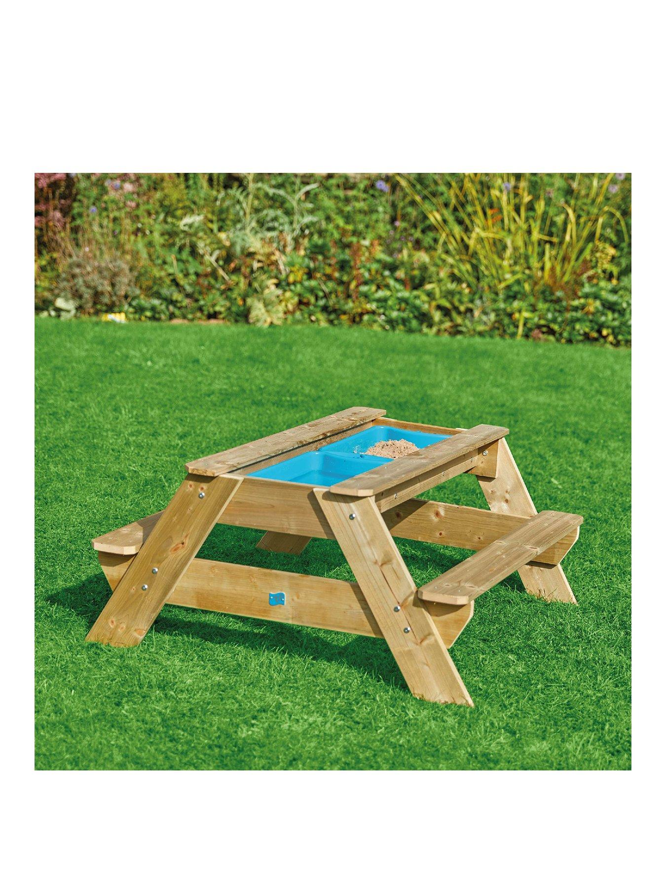 TP Deluxe Wooden Picnic Table Sandpit Very.co.uk