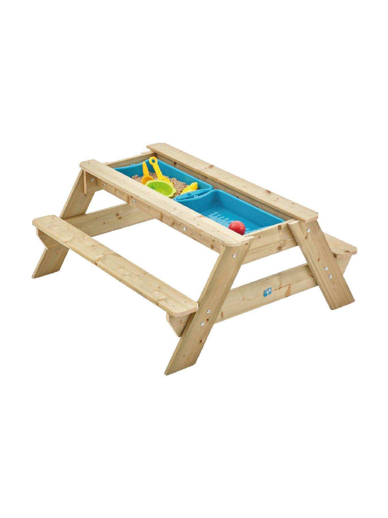 TP Deluxe Wooden Picnic Table Sandpit Very.co.uk