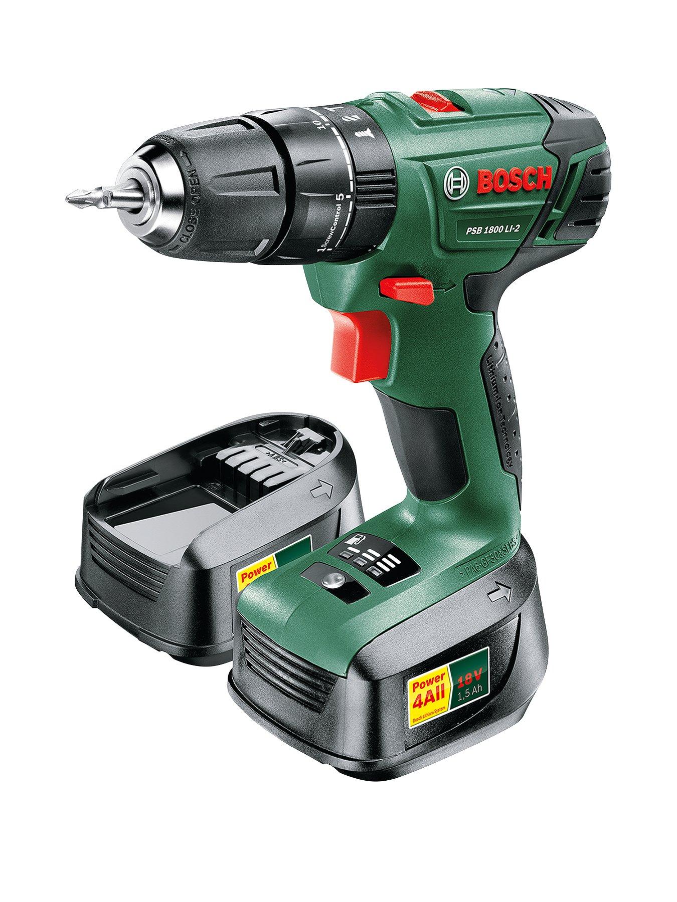 Bosch Psb 1800 Li 2 Cordless Lithium Ion Hammer Drill Driver With