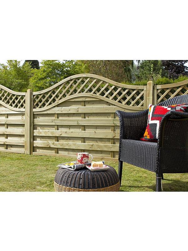 Forest 1 2m Prague Garden Fence Panels Pack Of 4 Very Co Uk