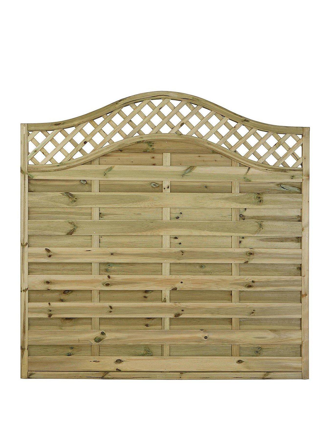 Product photograph of Forest 1 8m Prague Garden Fence Panels Pack Of 4 from very.co.uk