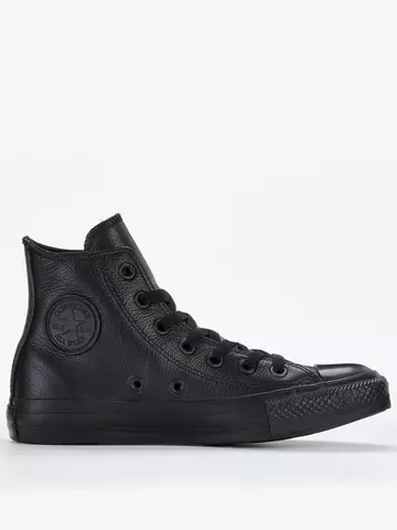 Women's Leather Converse Trainers | Black & White 
