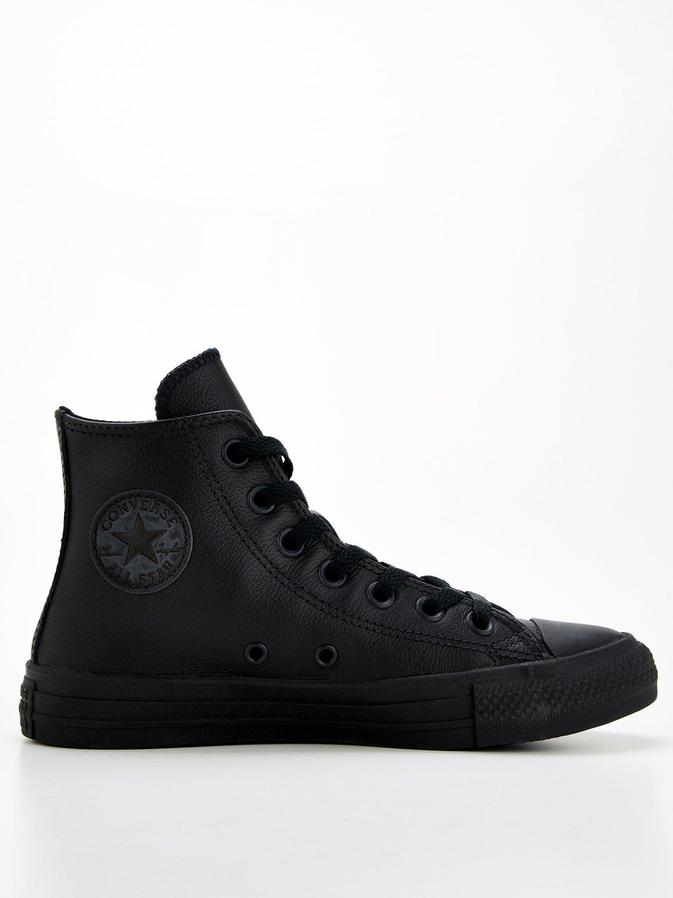 Converse Leather Hi Top Trainers - Black