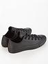  image of converse-unisex-leather-ox-trainers-black
