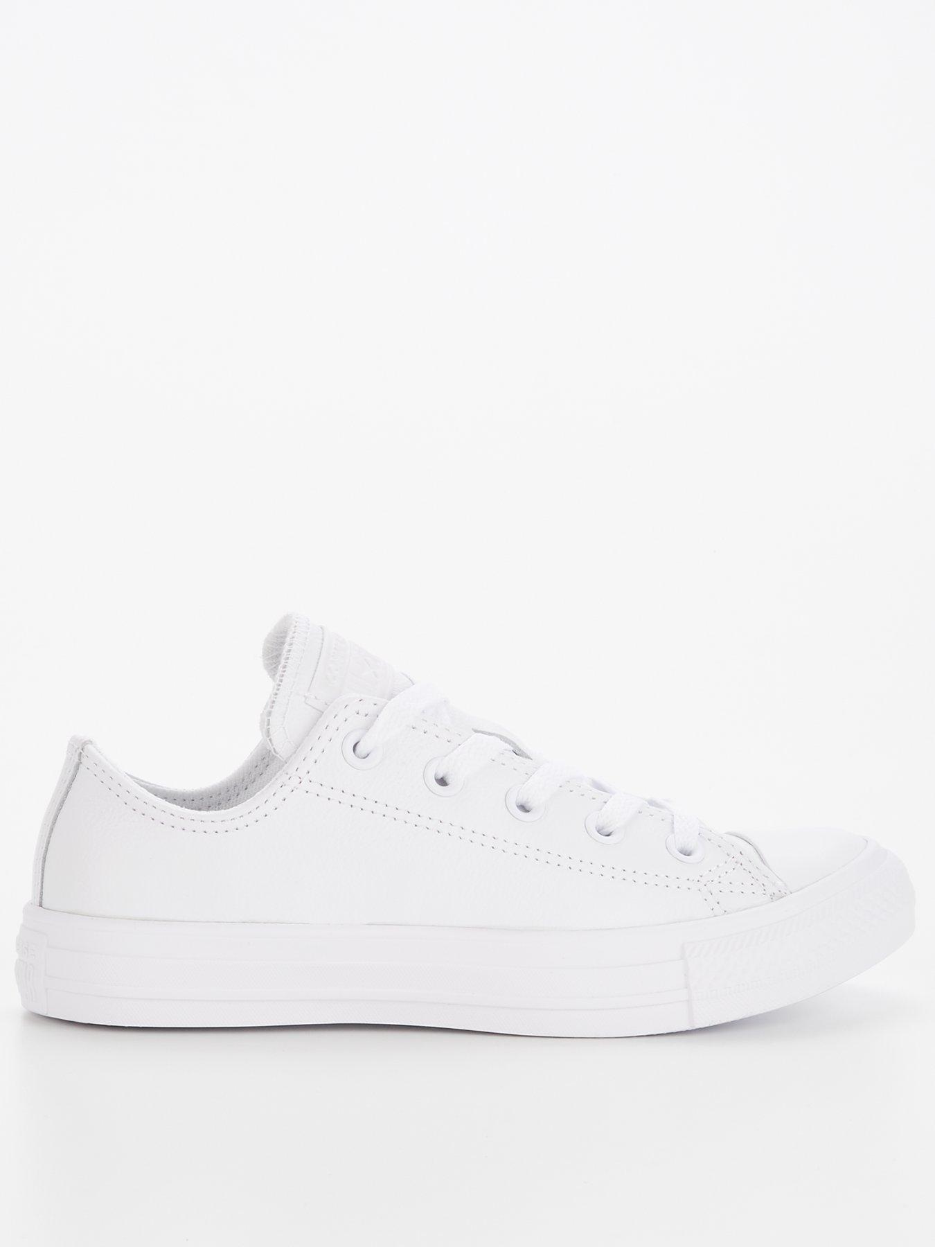 Ladies white converse trainers hotsell