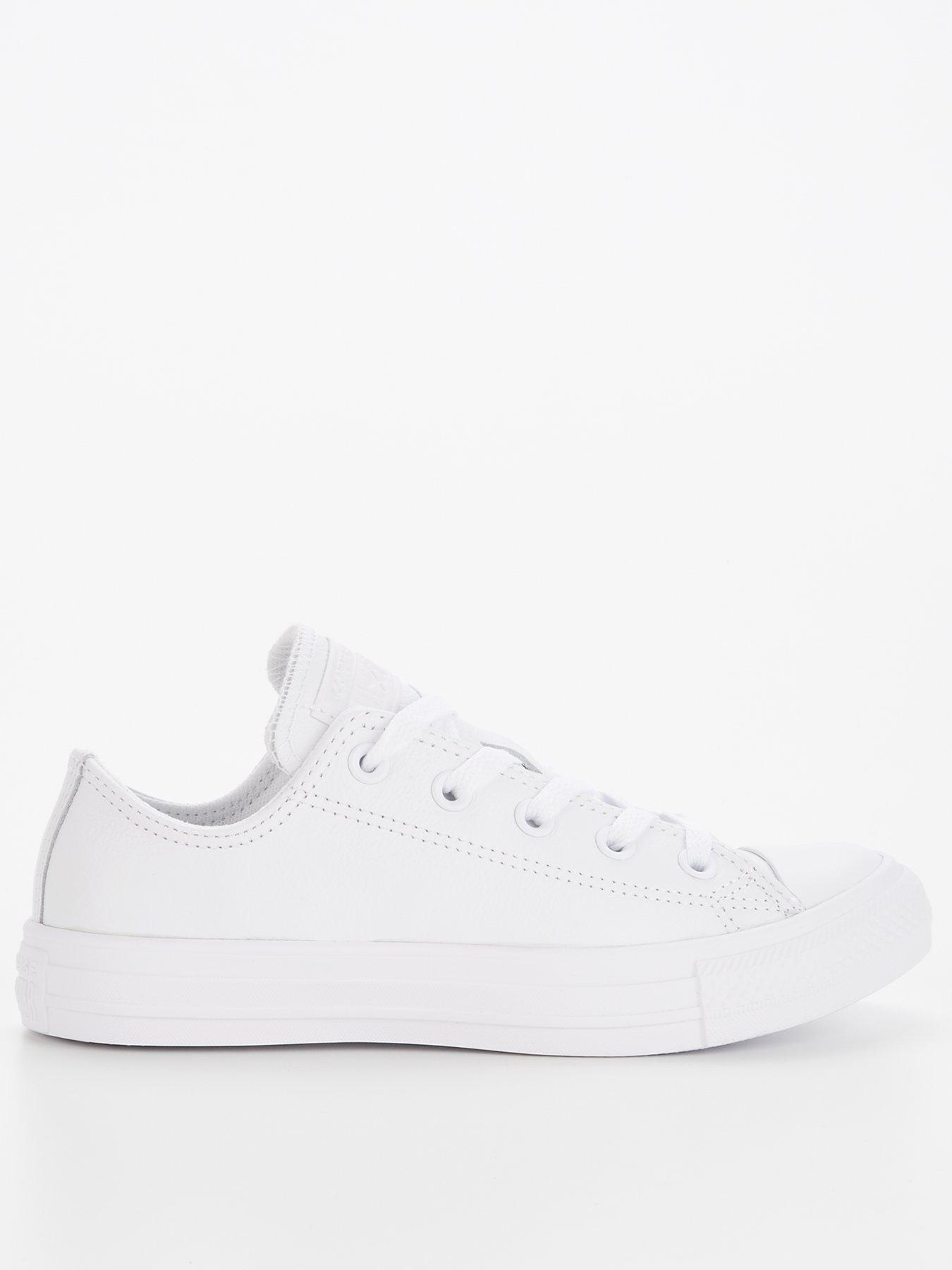 undefined Leather Ox Trainers - White