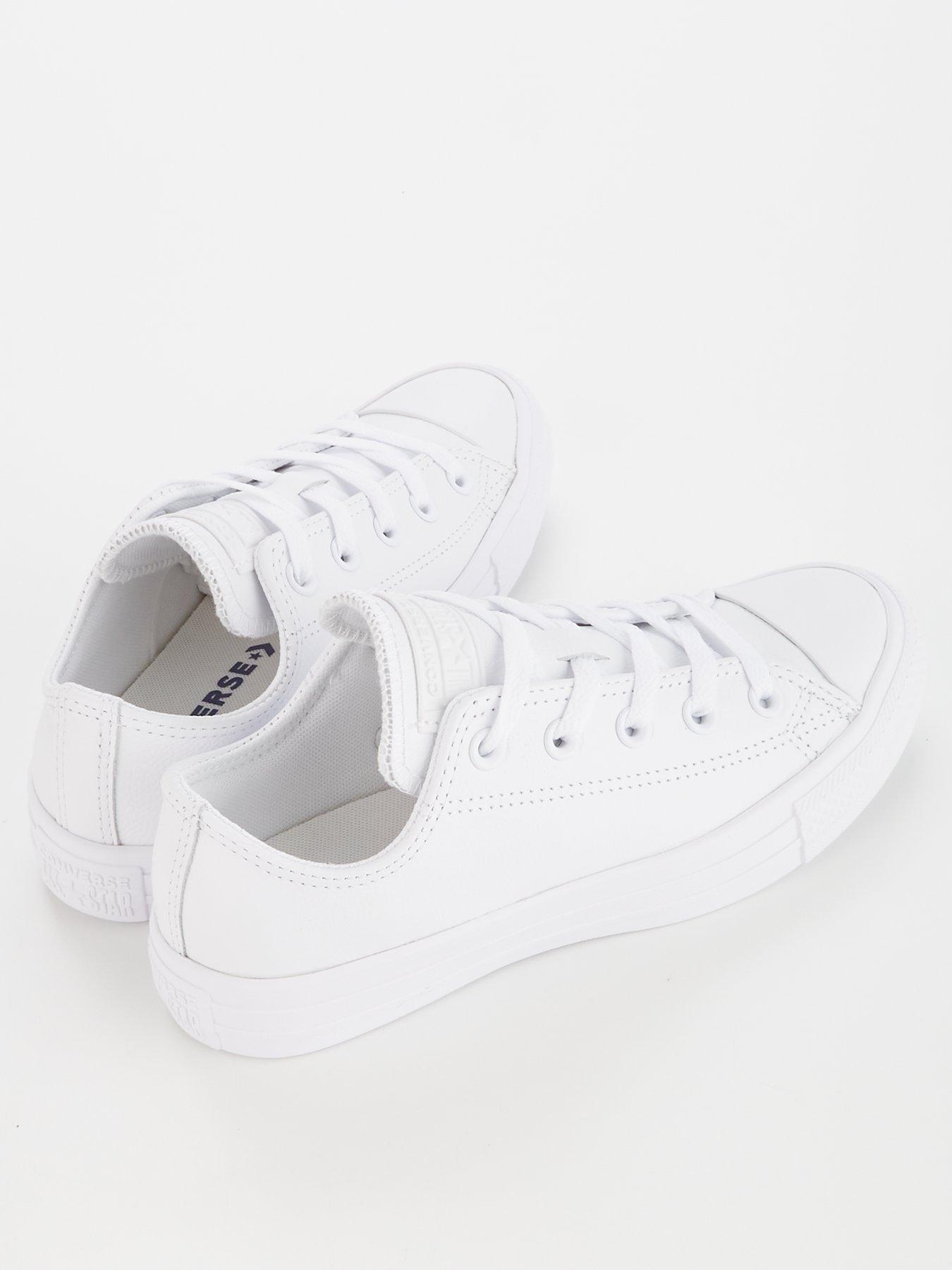 Office white deals leather converse