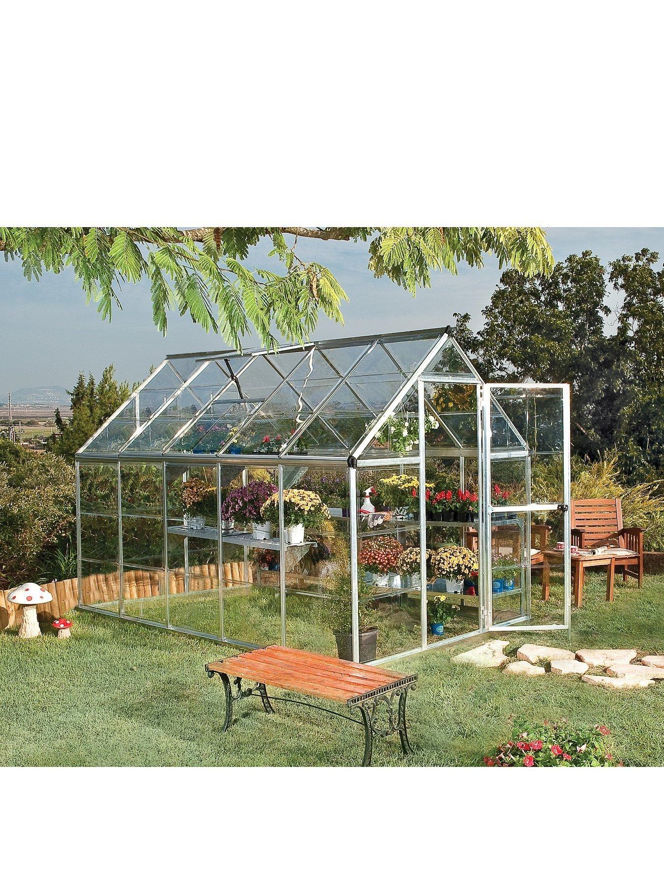 Image 1 of 6 of Canopia by Palram Harmony 6 x 10ft Greenhouse - Silver