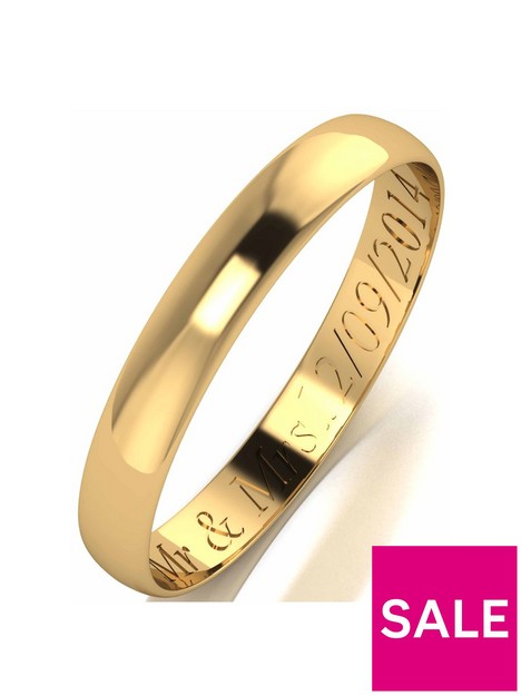 love-gold-9-carat-yellow-gold-d-shaped-wedding-band-3mm-with-option-of-engraved-message