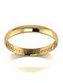 image of love-gold-9-carat-yellow-gold-d-shaped-wedding-band-3mm-with-option-of-engraved-message