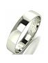  image of love-gold-9-carat-white-gold-court-wedding-band-4mm-with-optional-personalised-engraving