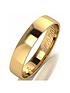  image of love-gold-9-carat-yellow-gold-court-wedding-band-4mm-with-optional-personalised-engraving