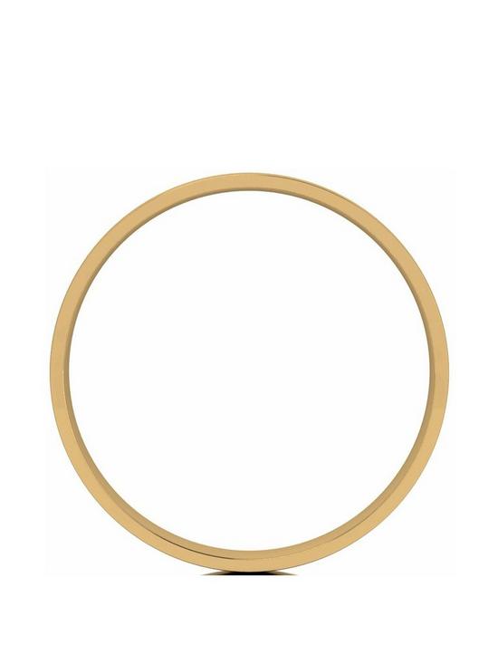 stillFront image of love-gold-9-carat-yellow-gold-court-wedding-band-4mm-with-optional-personalised-engraving