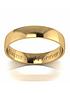  image of love-gold-9-carat-yellow-gold-court-wedding-band-4mm-with-optional-personalised-engraving