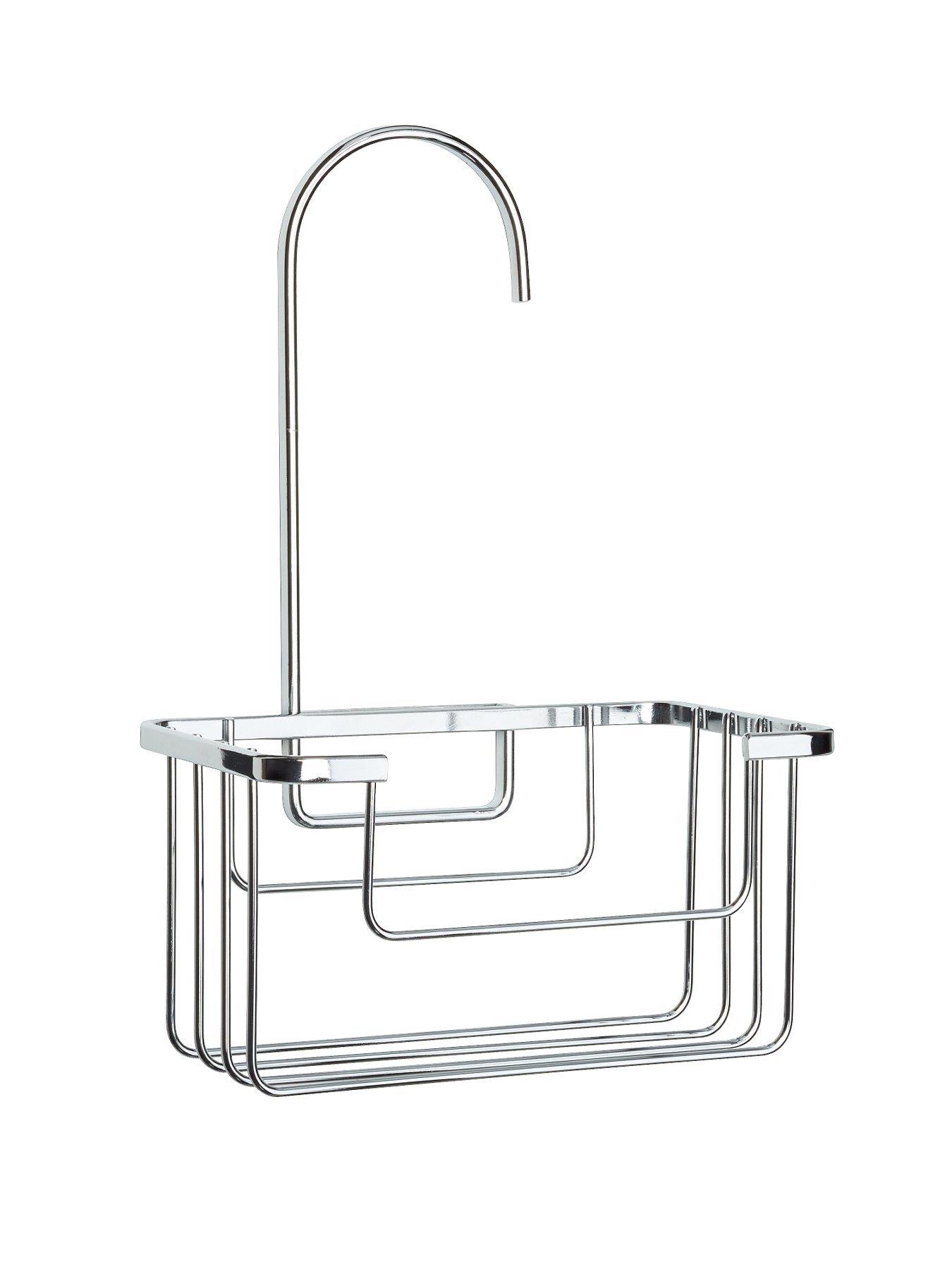 Product photograph of Croydex Shower Riser Rail Hook Over Caddy from very.co.uk