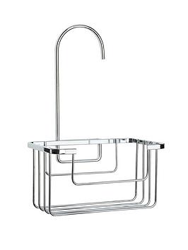 Product photograph of Croydex Shower Riser Rail Hook Over Caddy from very.co.uk