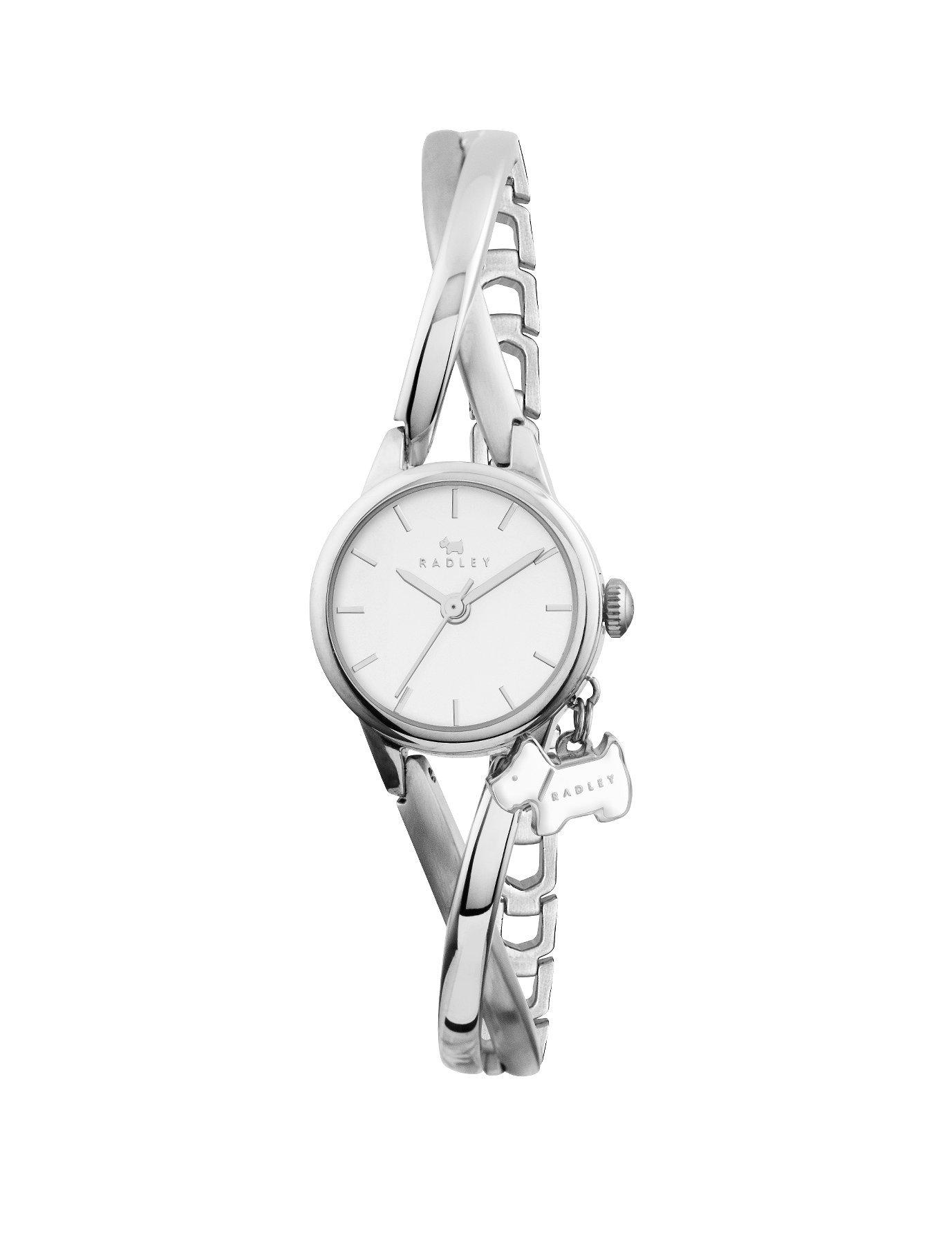 Jewellery & watches Bayer Twisted Vintage Stainless Steel Half Bangle Ladies Watch