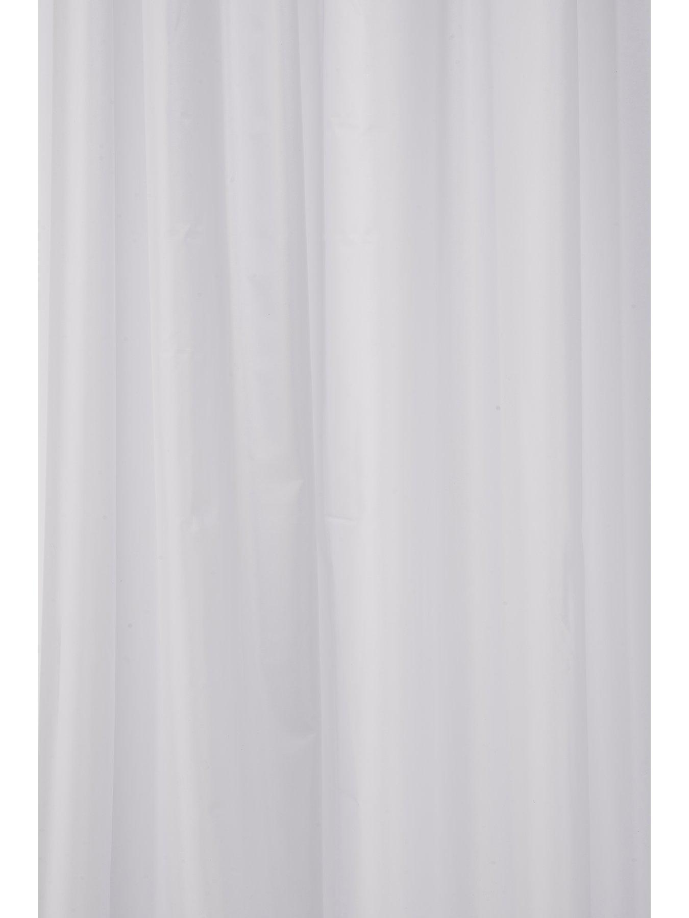 Image 2 of 4 of Croydex Plain Textile Shower Curtain &ndash;&nbsp;White