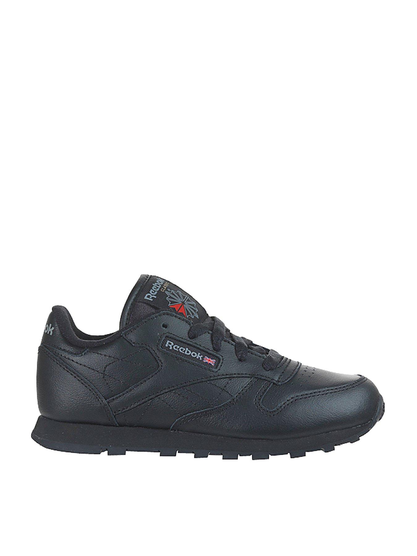 reebok classic leather trainers black