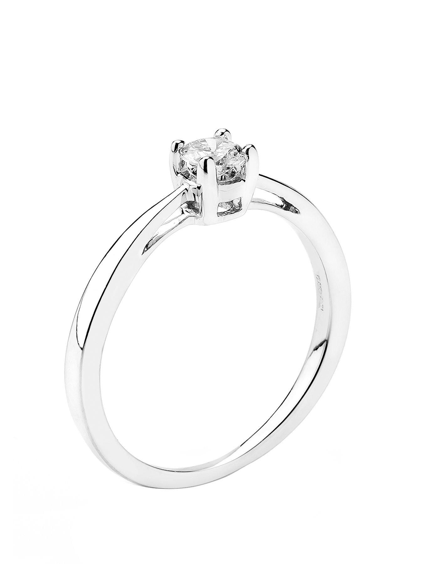 Image 4 of 7 of Love DIAMOND 9ct Gold 25 Point Diamond Solitaire Ring
