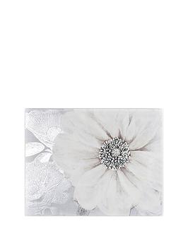 Product photograph of Art For The Home Grey Bloom Canvas With Foil Print from very.co.uk
