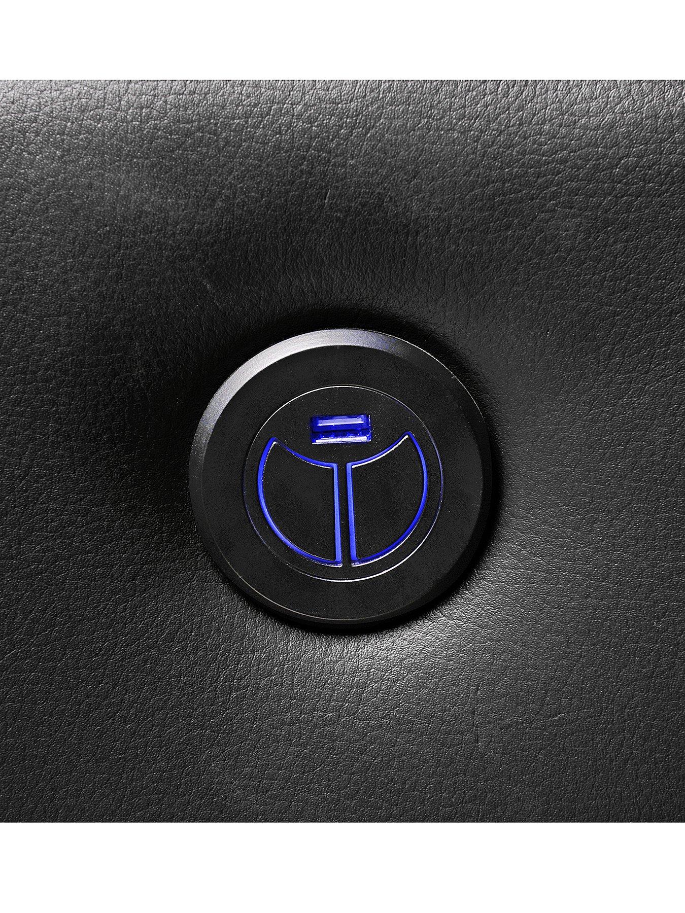 Image 2 of 5 of The Very Collection Leighton Leather/Faux Leather High Back 3 Seater Power Recliner Sofa - Black