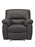 image of violino-leighton-leatherfaux-leather-power-recliner-armchair-black