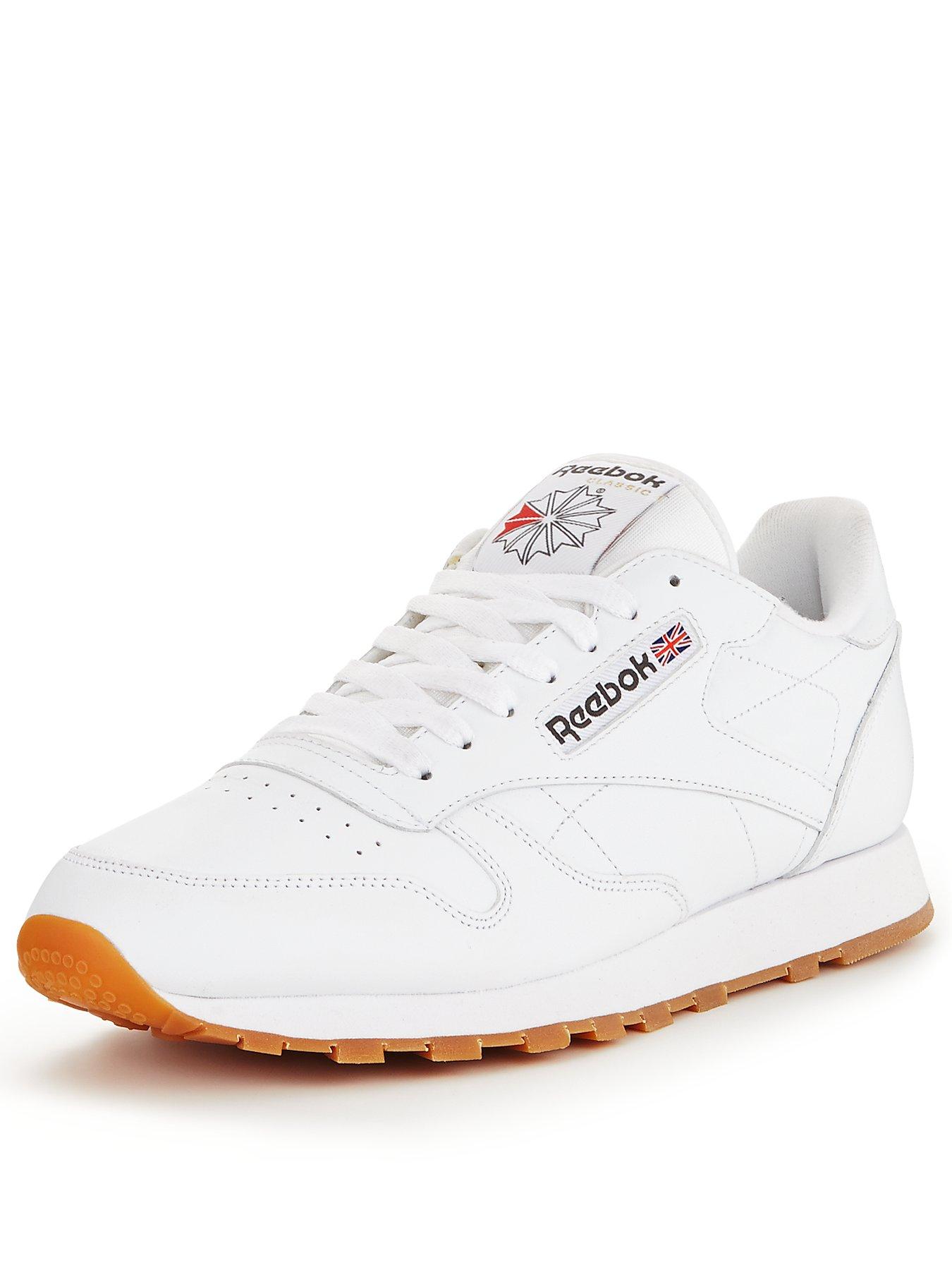 all white reebok trainers