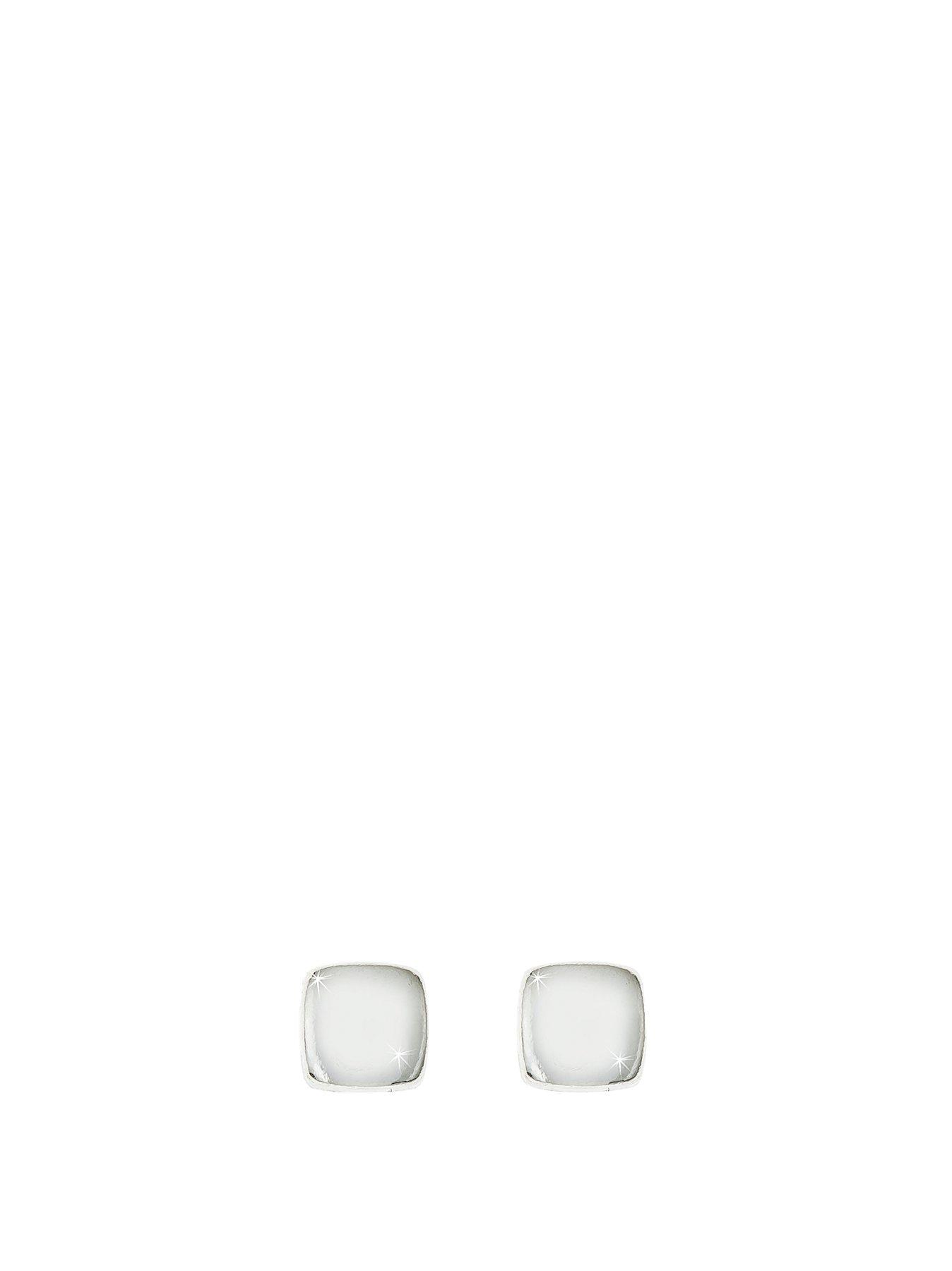 Image 3 of 4 of The Love Collection 9 Carat Gold Square Stud Earrings
