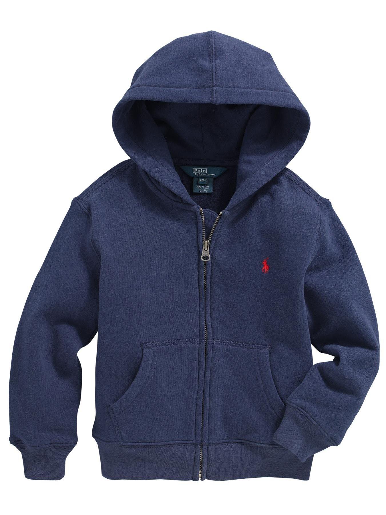 Image 5 of 5 of Polo Ralph Lauren Boys Classic Zip Through Hoodie - Navy