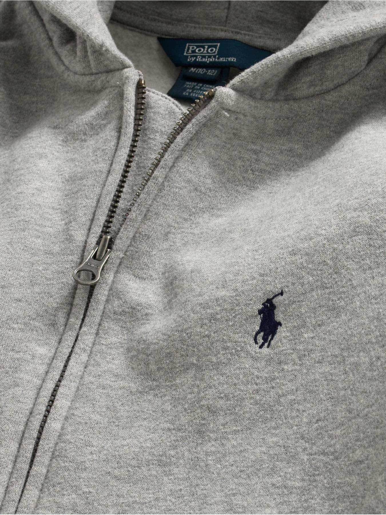 Gray polo zip up sales hoodie