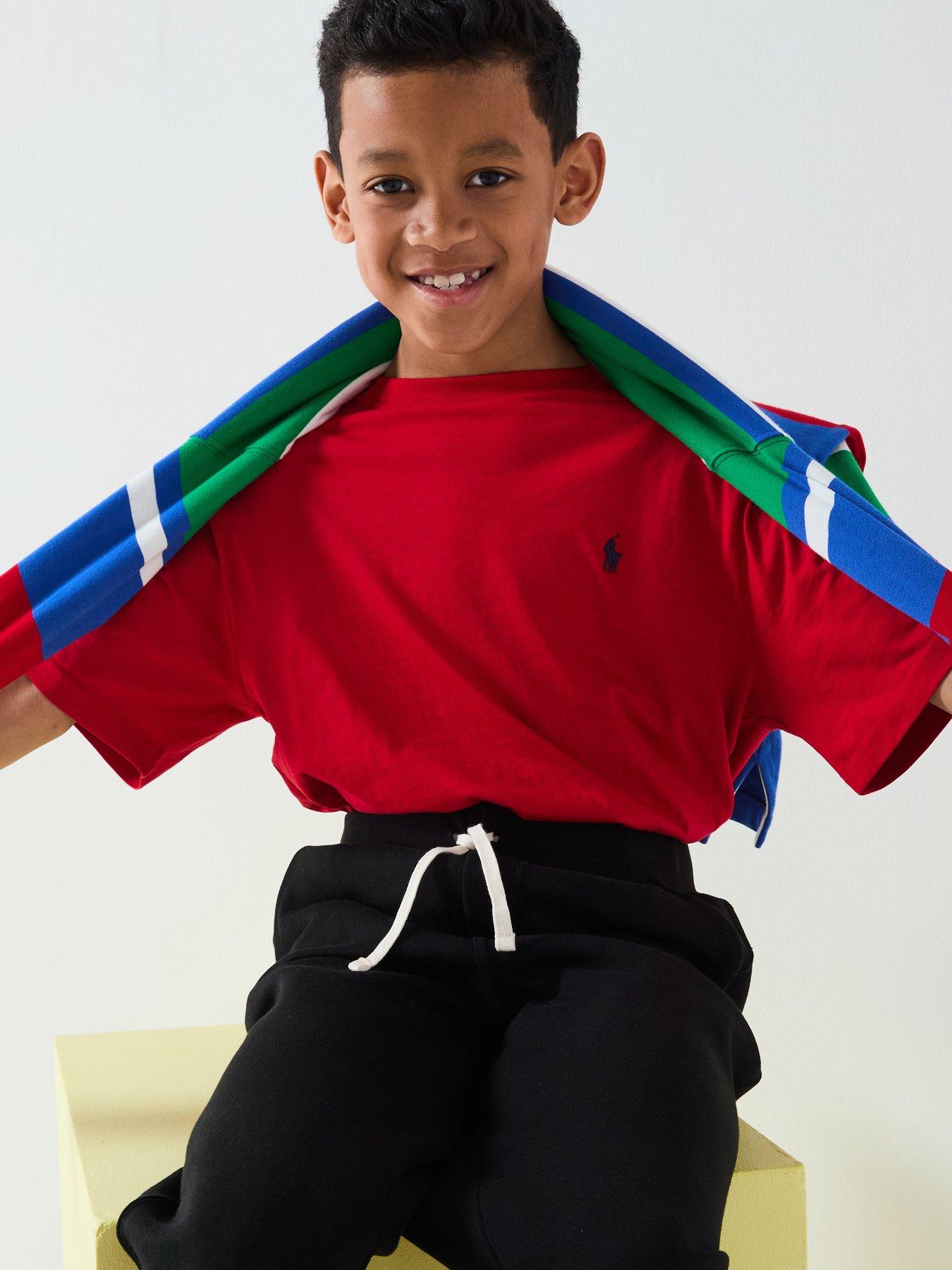 undefined Boys Short Sleeve Classic Logo T-shirt - Red