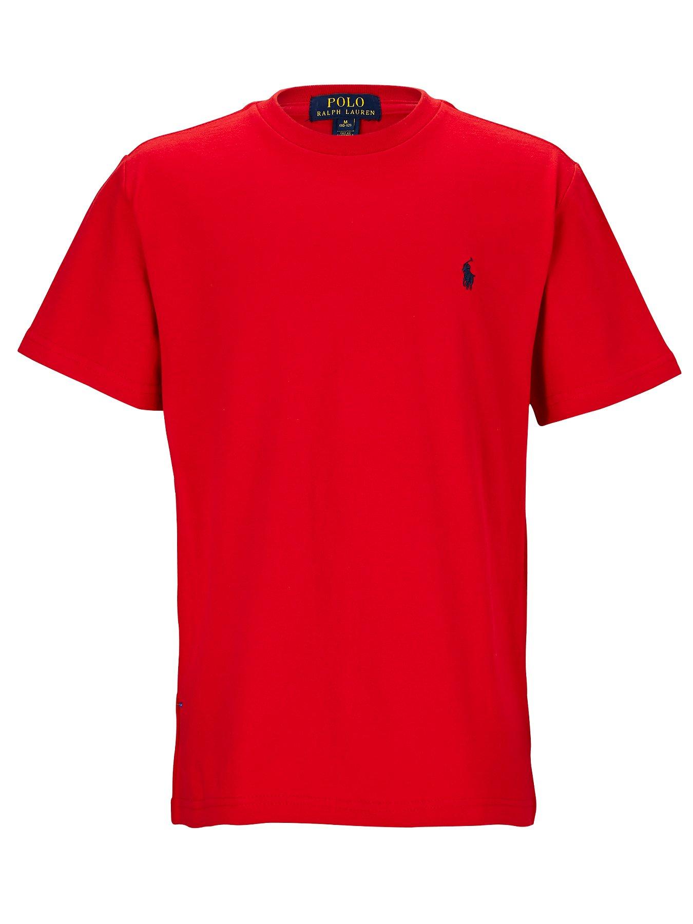 Ralph Lauren Boys Short Sleeve Classic Logo T-shirt - Red | very.co.uk