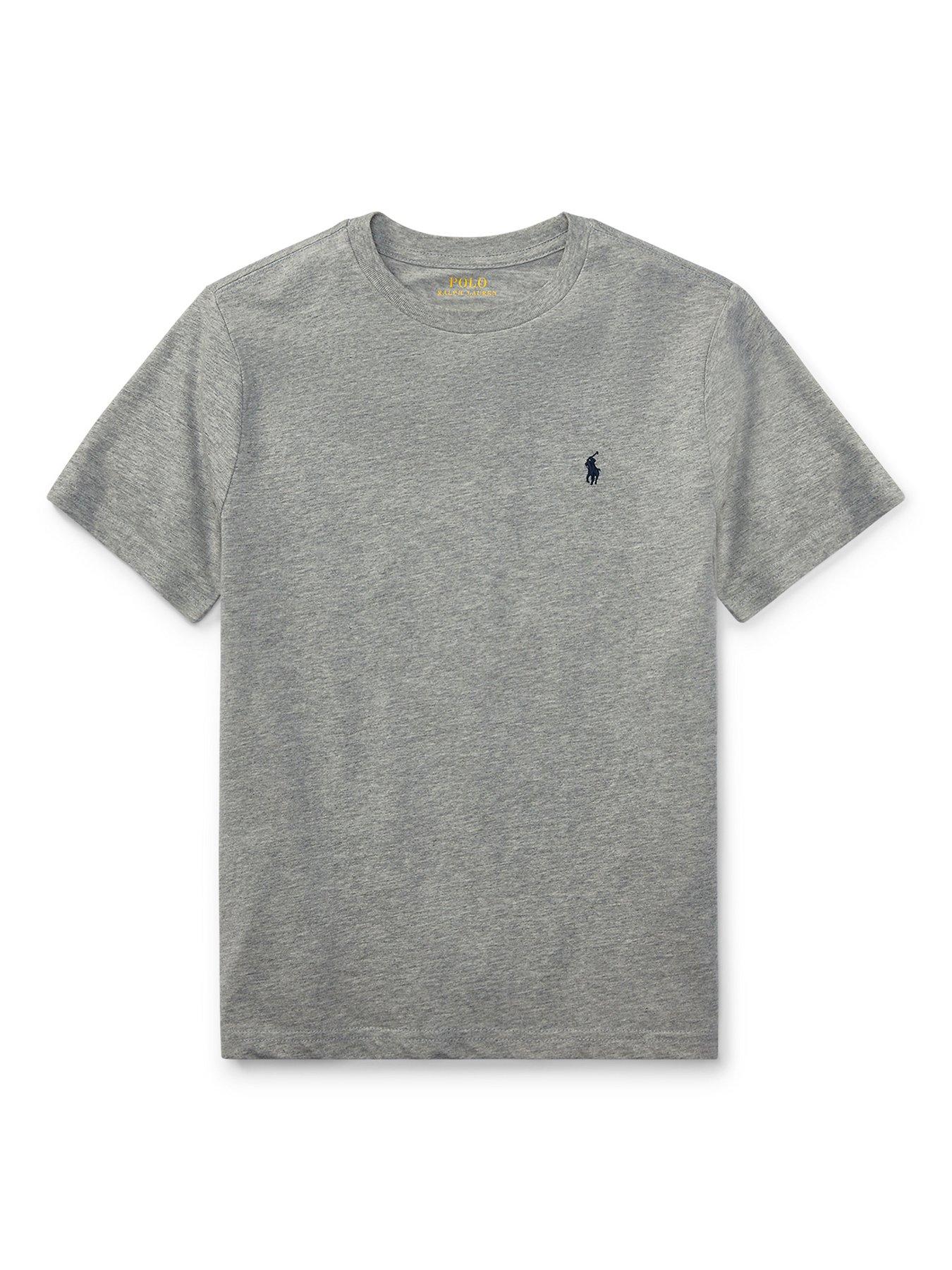 Image 5 of 6 of Polo Ralph Lauren Boys Classic Pony Logo T-Shirt - Grey Marl