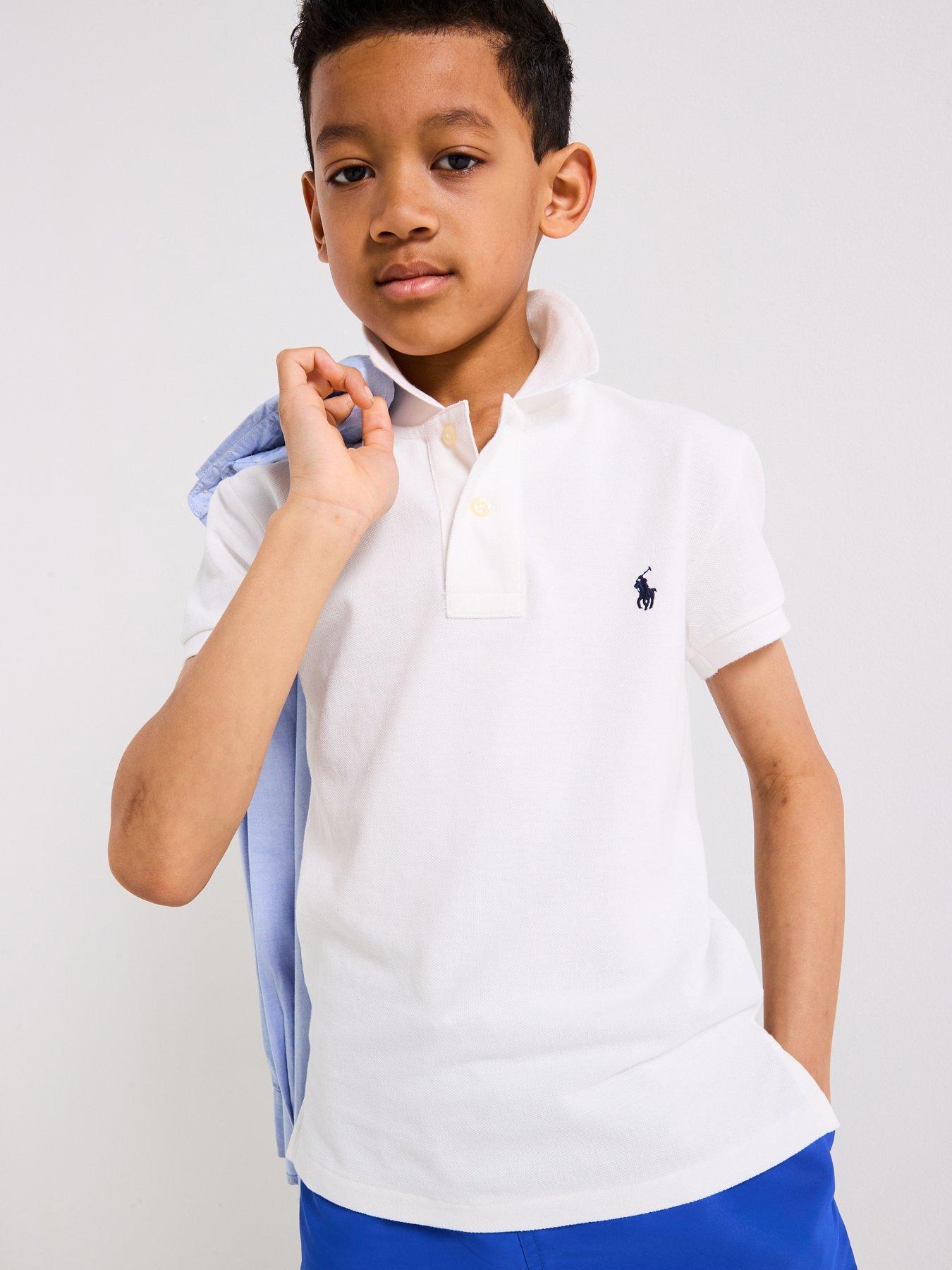 Image 1 of 6 of Polo Ralph Lauren Boys Classic Polo Shirt - White