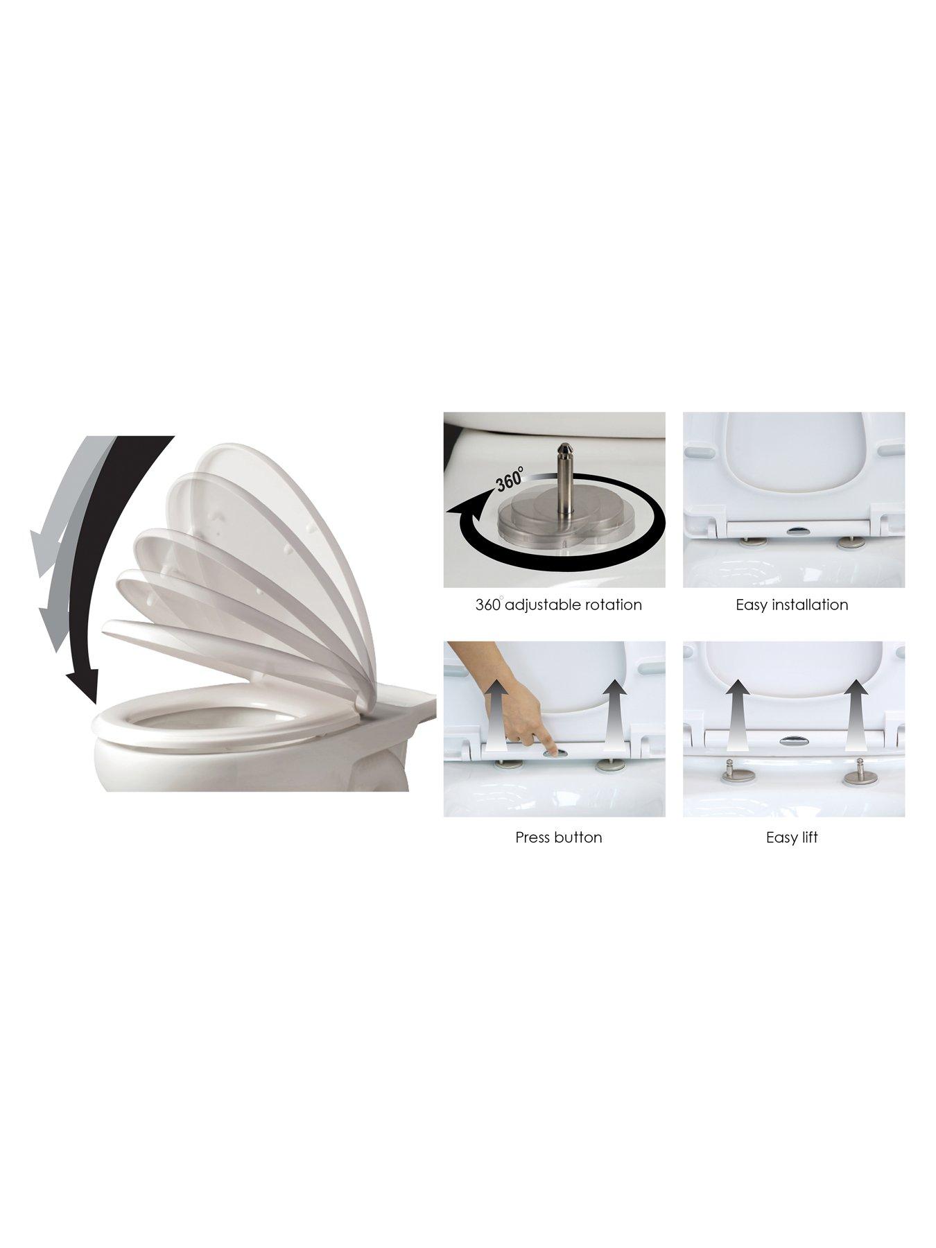 Image 6 of 6 of AQUALONA Thermoplast Soft Close Toilet Seat