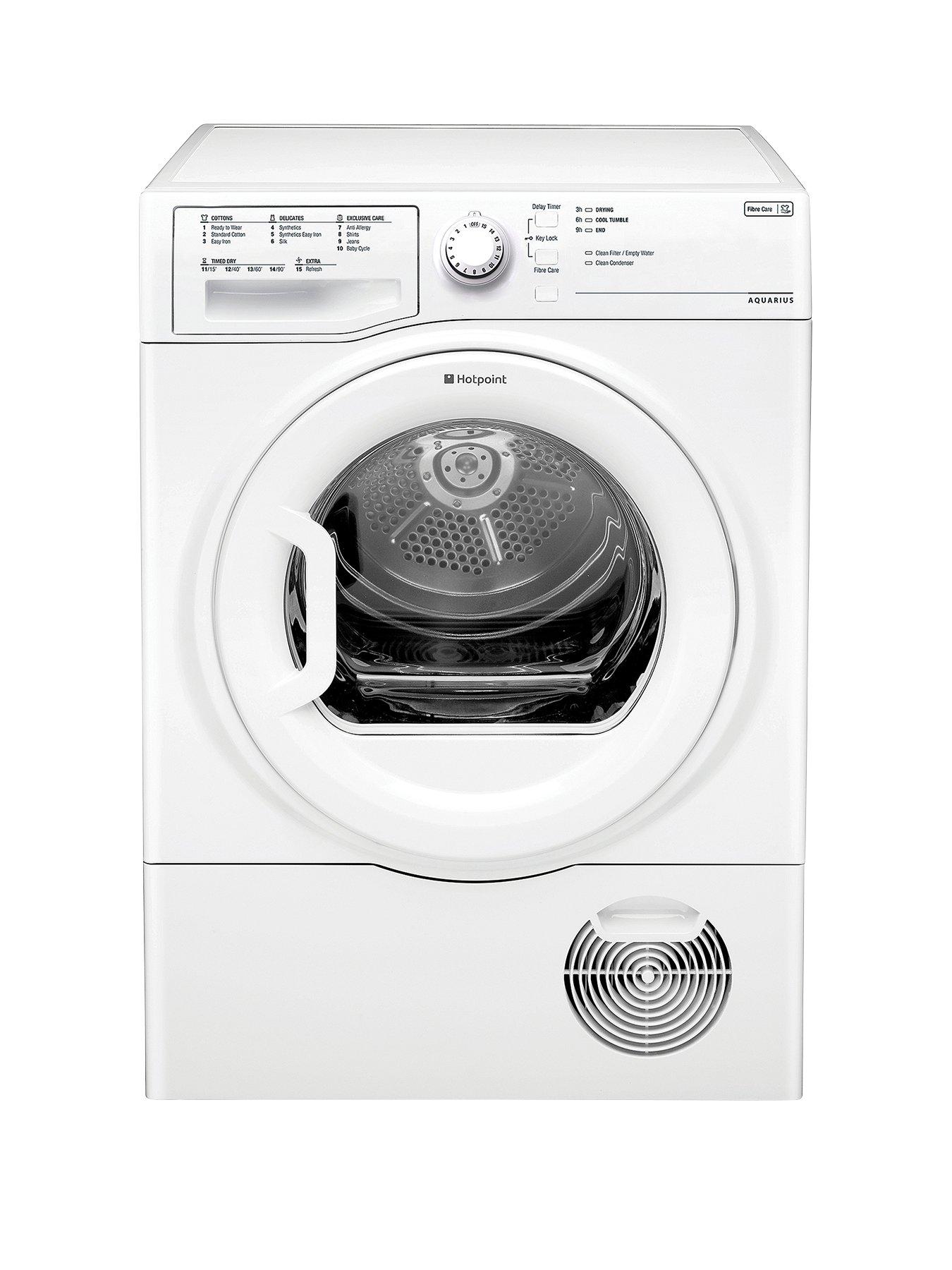 Hotpoint Aquarius TCFS73BGP 7kg Condenser Sensor Dryer - White | Very.co.uk